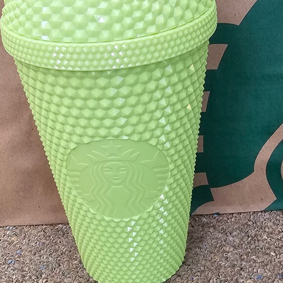 Starbucks | 16oz | Frappuccino Dome Tumbler | 2025 | Neon Lime | 30 Years NEW - Picture 2 of 3